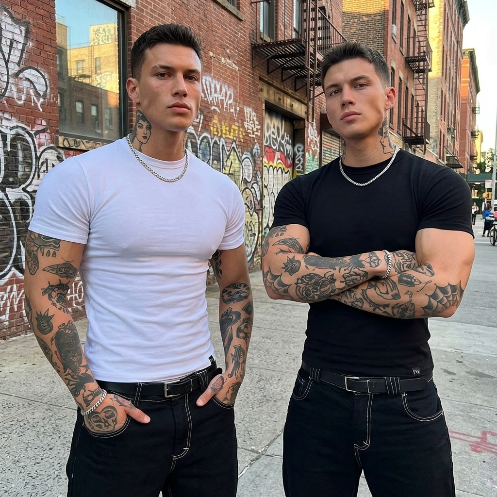 Camiseta Canelada Masculina Justa Modelo Americano Básica Premium ...