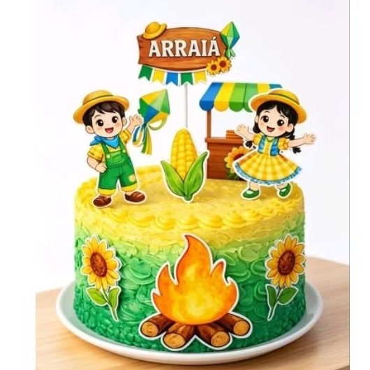 Imagem do produto Topo Junino - Topo de Bolo Junino - Festa Junina - Topper de bolo Junino - festa juninas