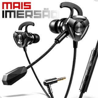 Headset Fone Gamer Intra Auricular Com Microfone P3 Celular PC PS4 Xbox Free Fire PUBG COD