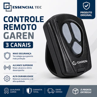 Controle Remoto Garen 3 Canais Tx New 433,92MHz Portão Eletrônico