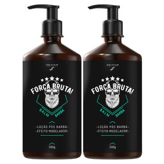 2x Balm Força Bruta Barba Cuidado Diário Hidratação Intensa e Modelagem Leve