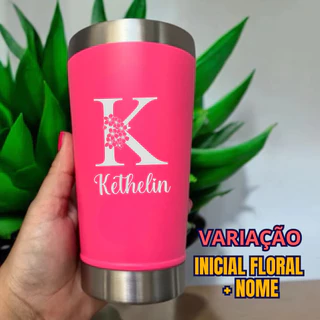 Copo Térmico 473ml Personalizado a Laser Nome Time Logo Presente Envio Imediato