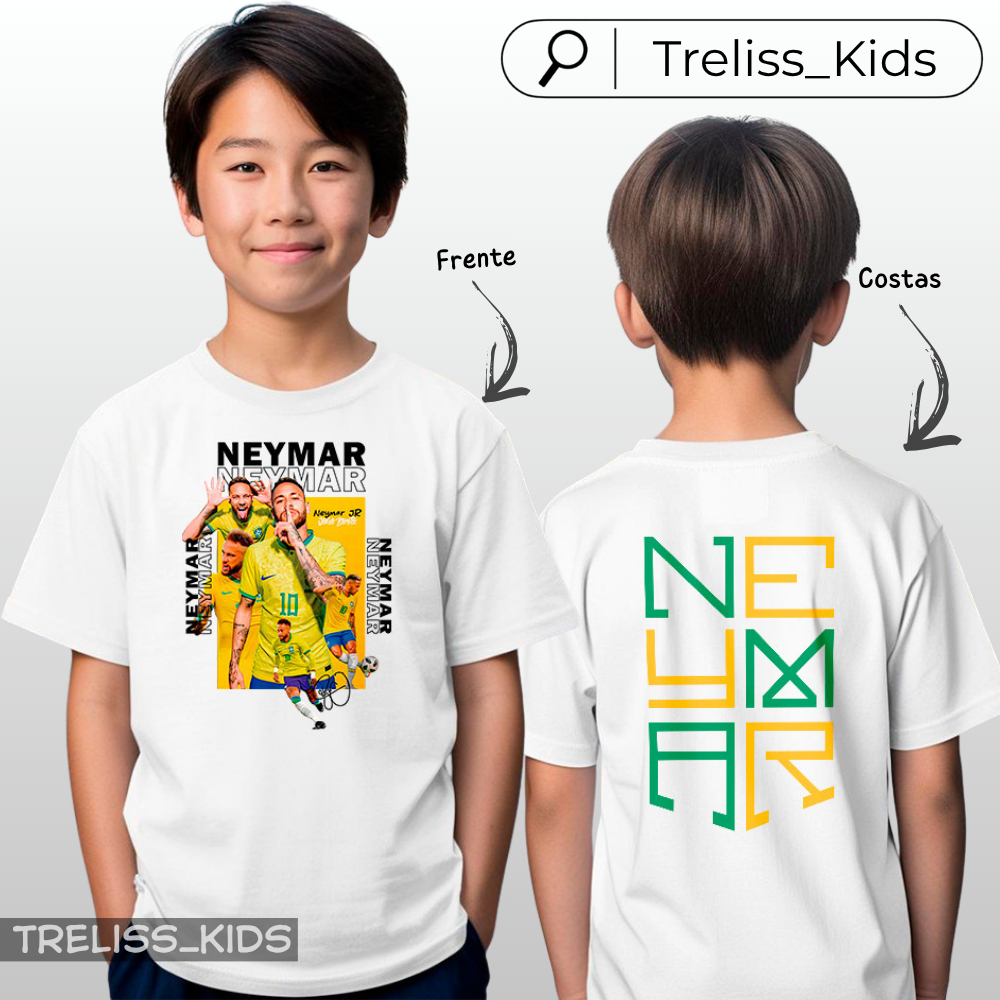 Camiseta Infantil Neymar Junior NJR Futebol Menino Ney | Shopee Brasil