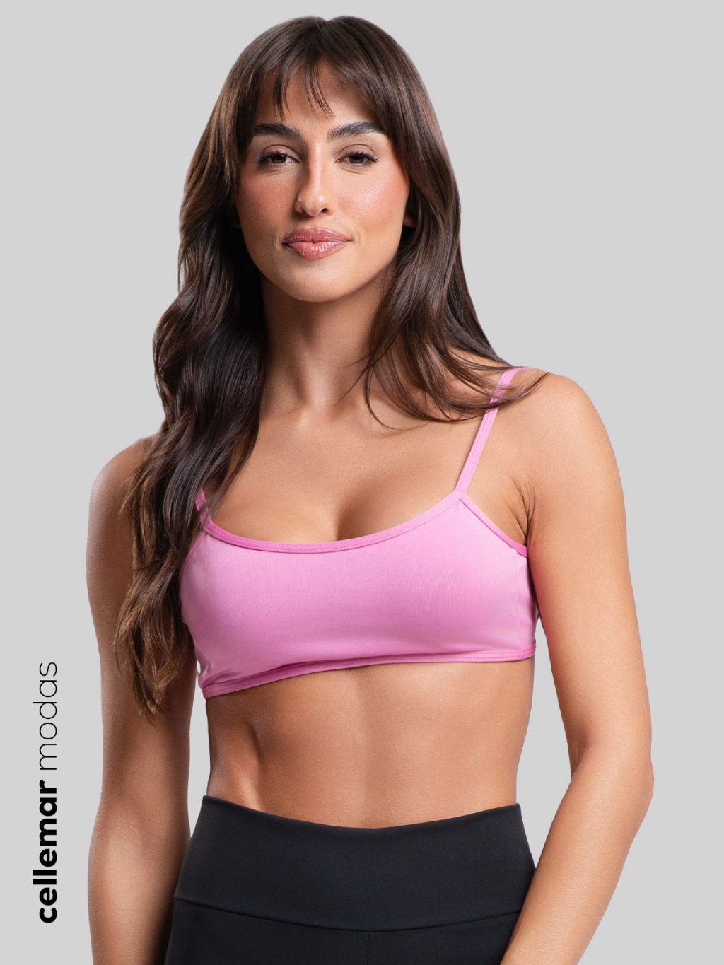 Top Costa Nua Academia Fitness Duplo Espaço para Bojo Alça Fina Suplex Compressão Corrida