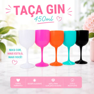 10 Taça Gin 450ml Liso Fechado | Design Elegante e Resistente | Ideal para Drinks, Festas e Eventos
