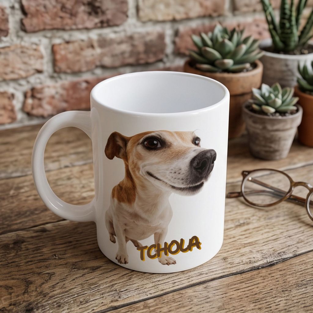 Caneca Meme Cachorro Tchola Estampa Engraçada