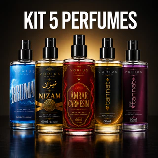 Perfumes Masculinos Atacado Revenda 5 Body Splash 60ml Amadeirado Árabe Aquático Alta Fixação 60ml