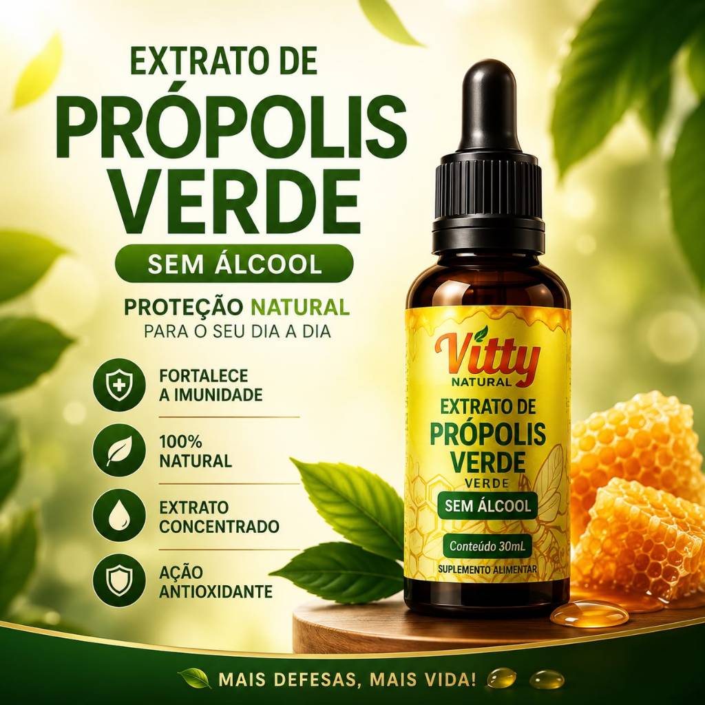 Própolis Verde 30ml SEM ALCOOL Alta Potência Para Aumentar Saúde e ...