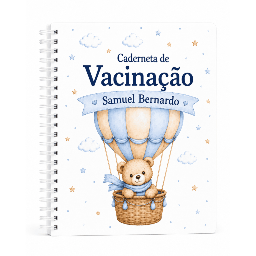 Caderneta de Vacinação Ursinho Baloeiro — Fosco