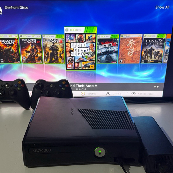 xbox 360 desbloqueado RGH+520 jogos controle com fio Microsoft