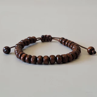 Pulseira de Madeira 6 mm Regulável | Madeira Natural | 4 Modelos