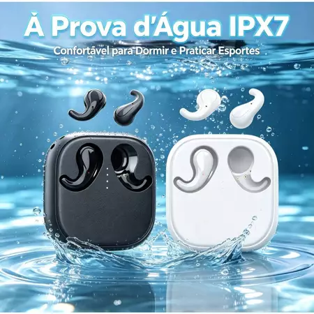 Fone de ouvido estéreo sem fio à prova d água com Bluetooth caixa de carregamento longa duração T70