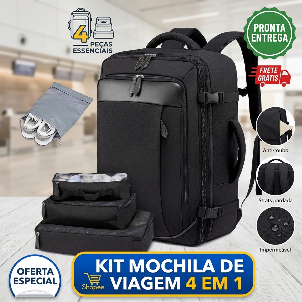 Mochila de Viagem Grande em Oferta | Shopee 2026