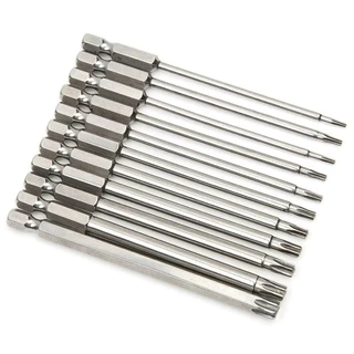 kit 11 Bits Torx Multiuso Compatível com Todas Parafusadeiras Comuns