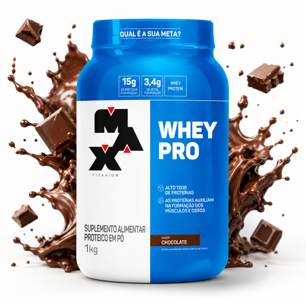 Whey Pro Max Titanium Protein Pro Com Bcaa E Aminoácidos 1kg