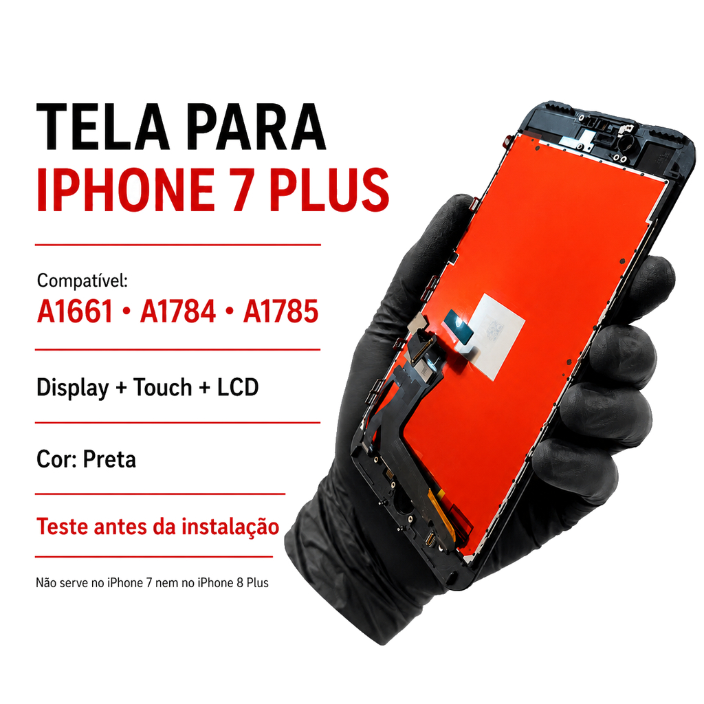 Tela Display Touch iPhone 7 Plus 5,5 | Preto ou Branco | Shopee Brasil