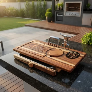 Tabua De Carnes para Churrasco Melhor Pai do Mundo Personalizada