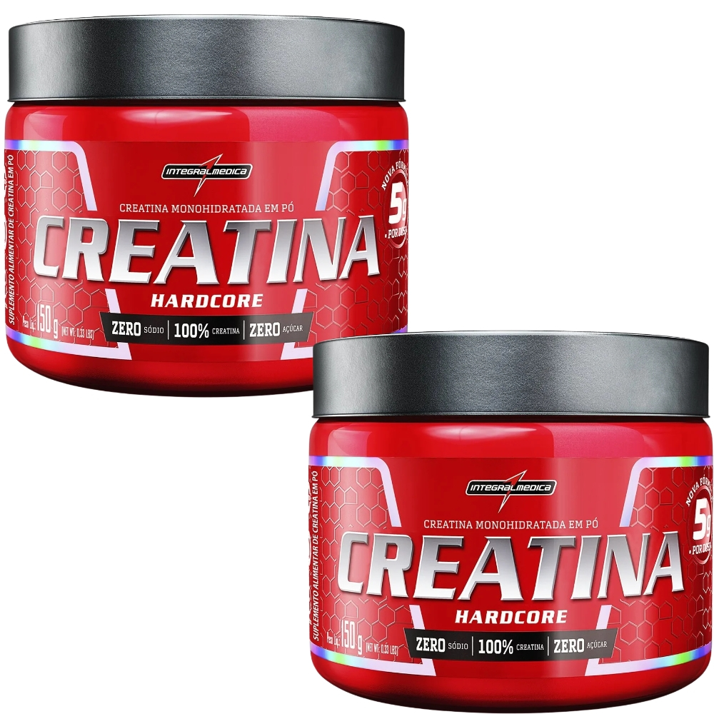 Kit 2x Creatina Monohidratada 100% Pura Hardcore 150g Integralmedica