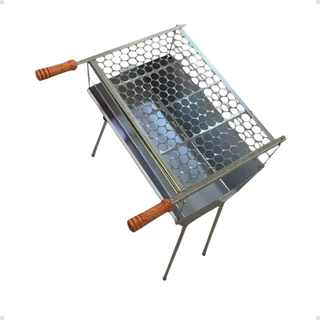 Churrasqueira Desmontável Móvel Galvanizada 50x30