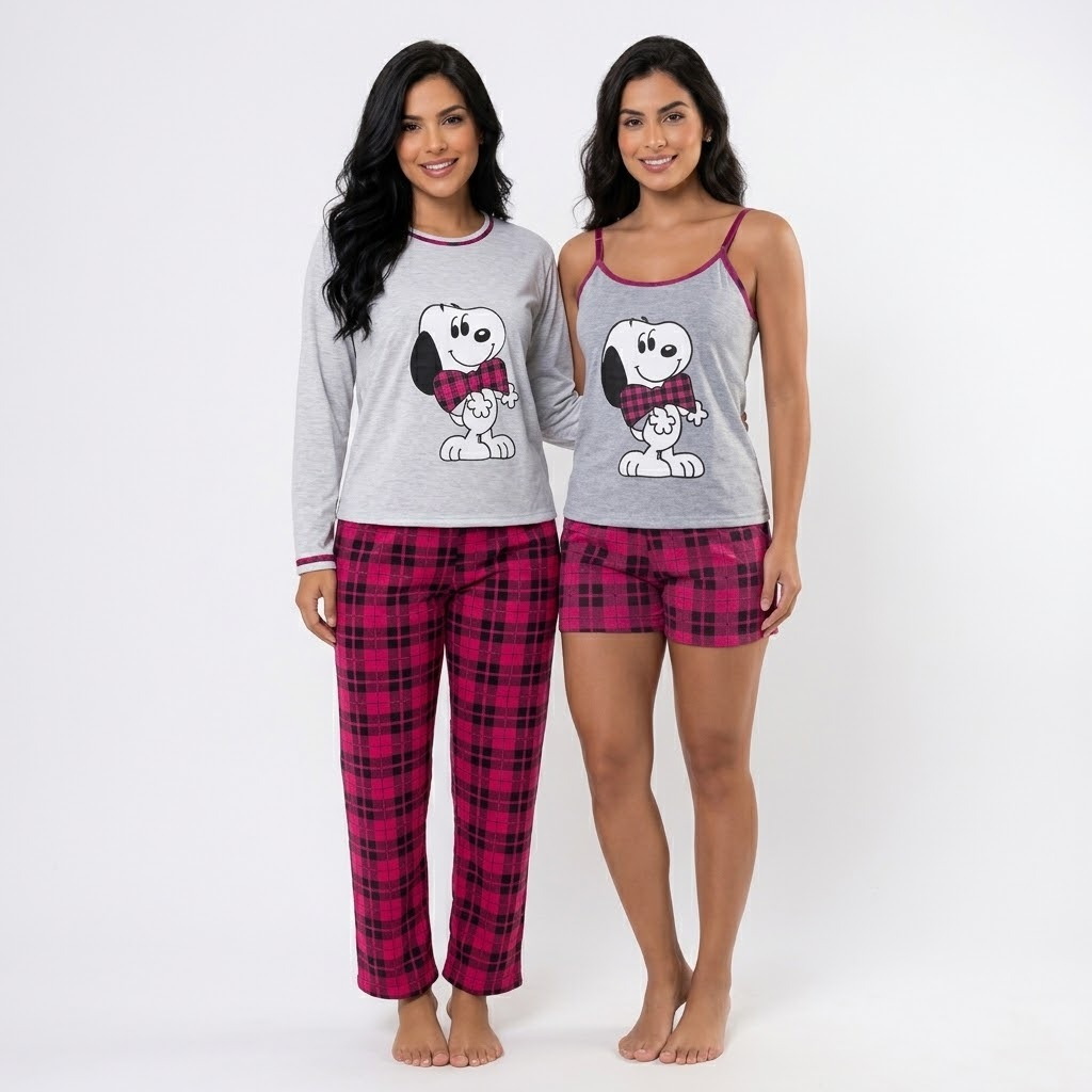 Pijama longo adulto HK estampa do Snoop Inverno Frio