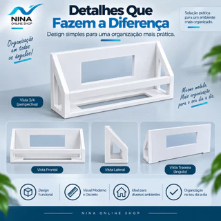 Suporte de parede para roteador e modem sem furos, com fita adesiva universal 3M para organização de Wi-Fi.