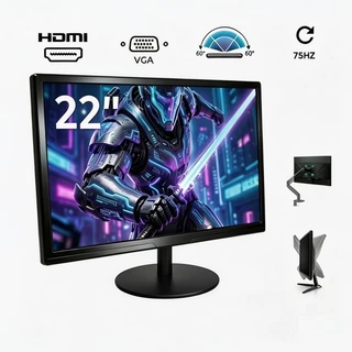 Monitor Gamer 22 Polegadas Full HD LED HDMI VGA Slim - Qualidade e Conforto para seu Home Office e Trabalho