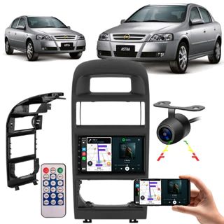 Central Multimídia Astra Ar Digital CarPlay Android Auto Sem Fio Com Moldura E Câmera De Ré