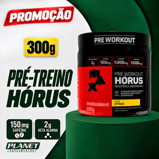 Pré-Treino Hórus Max Titanium 300g com Cafeina - Energia e Foco