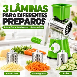 Tabletop Cortador Fatiador 3 Laminas Ralador Verdura Legumes