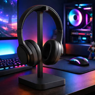 Suporte para Headset Gamer de Mesa Universal | Porta Fone Headphone Minimalista Elegante para Setup PC PS5 Xbox