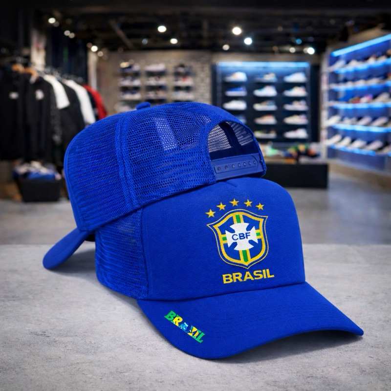 Boné trucker unissex com tela, Proteção solar e Ajuste para esportes
