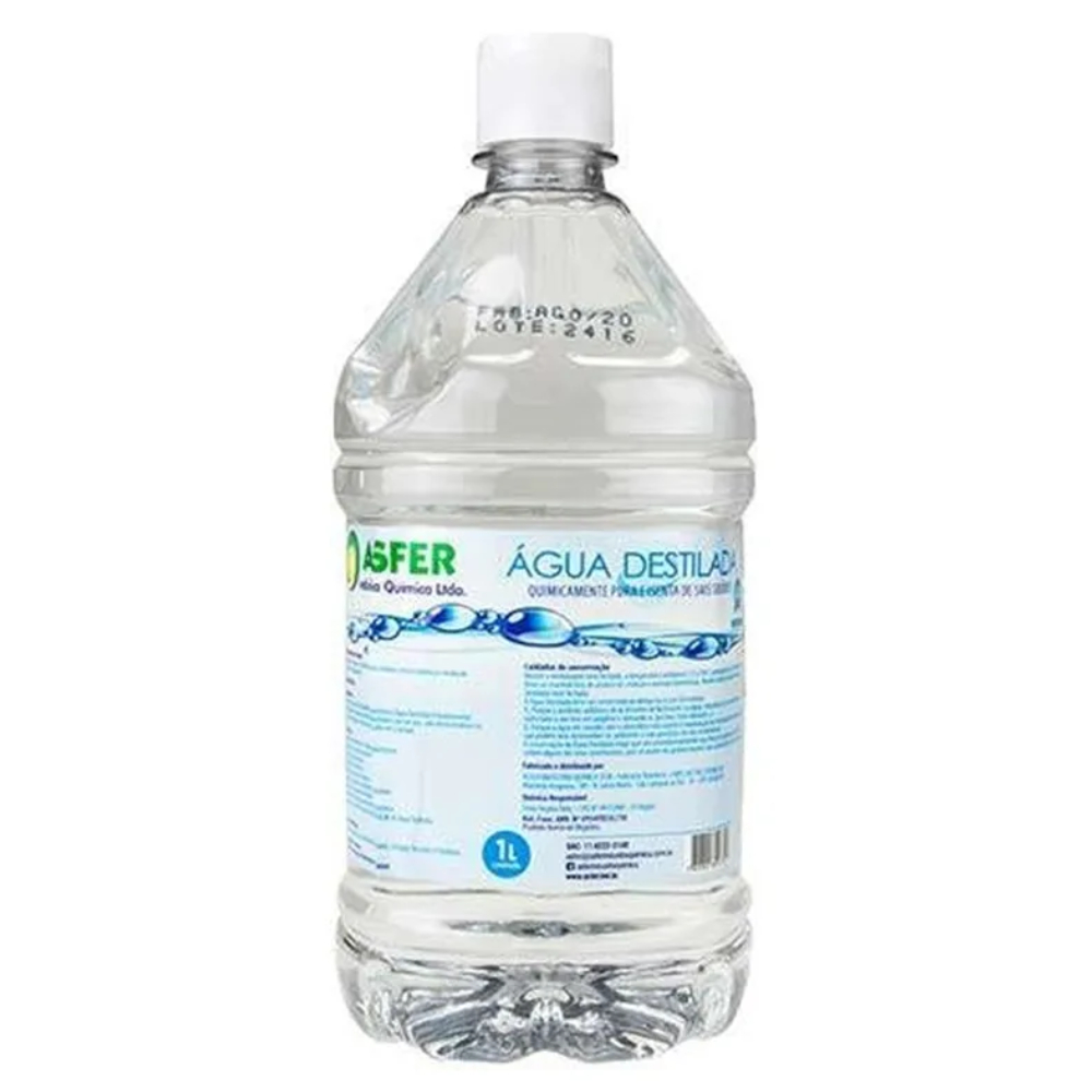 Agua Destilada Asfer 1 Litro Para Umidificador Cpap Bipap | Shopee Brasil