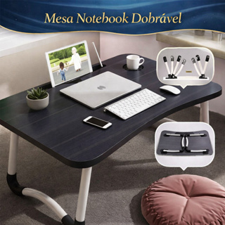 Mesa Notebook Dobrável Portátil Multiuso Regulável Articulada de Viagem Estudo Home Office Conforto