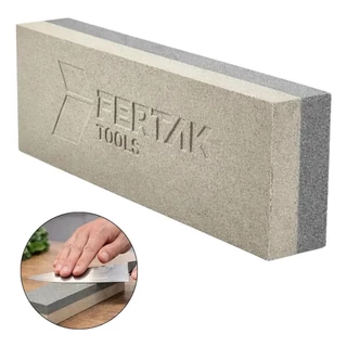 PEDRA DE AMOLAR FACA DUPLA FACE RETANGULAR 6"e 8´´ - FERTAK em Oferta na Shopee