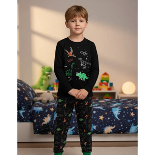 Pijama Infantil Masculino Inverno Dinossauro em Oferta na Shopee