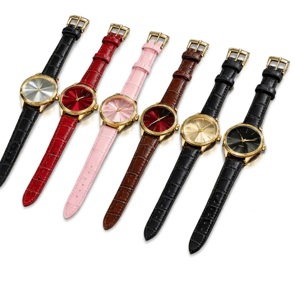 Relogio Feminino Couro Classico Delicado Analogico Pequeno Chique Casual Presente Mulher Namorada