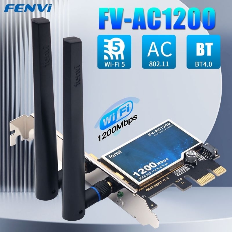 Placa Adaptador WIFI PCIe 2.4/5GHz com Bluetooth 4.0 | Shopee Brasil