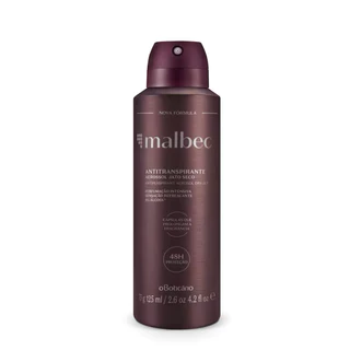 Desodorante Antitranspirante Malbec Aerossol O boticário 75g/125ml