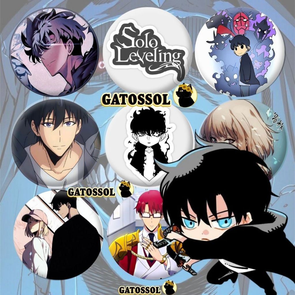 Solo Leveling Bottons 4,5 cm ANIME, MANGA - Bottom/botton - Boton ...