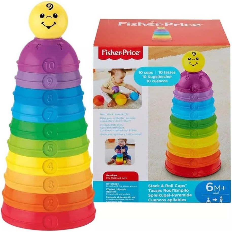 Torre de Potinhos Coloridos - Fisher Price - Mattel W4472 | Shopee Brasil