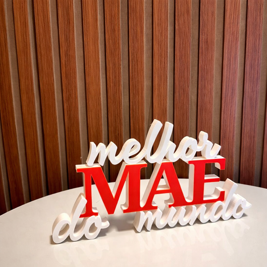 Presente Dia das Mães – Placa Melhor Mãe do Mundo com Coração