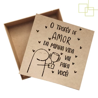 Caixa Para Namorados Embalagem Presente Criativo Tamanho Grande em MDF 30x30x10
