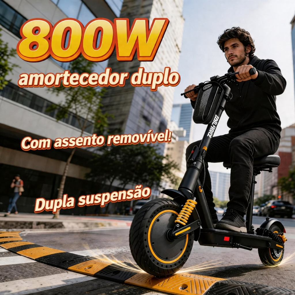 Patinete Elétrico Adulto 800W 48V 12.5Ah 10" Até 150kg com Assento ...