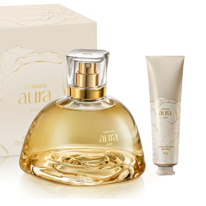 Kit Presente Aura Alba Natura - Perfume Feminino - Hidratante