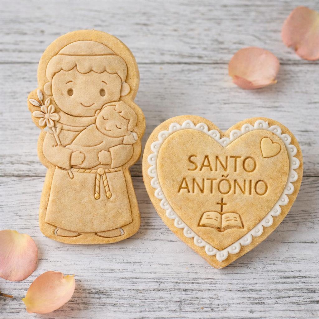 Cortador e Marcador Religioso - Kit Santo Antonio - Biscoito
