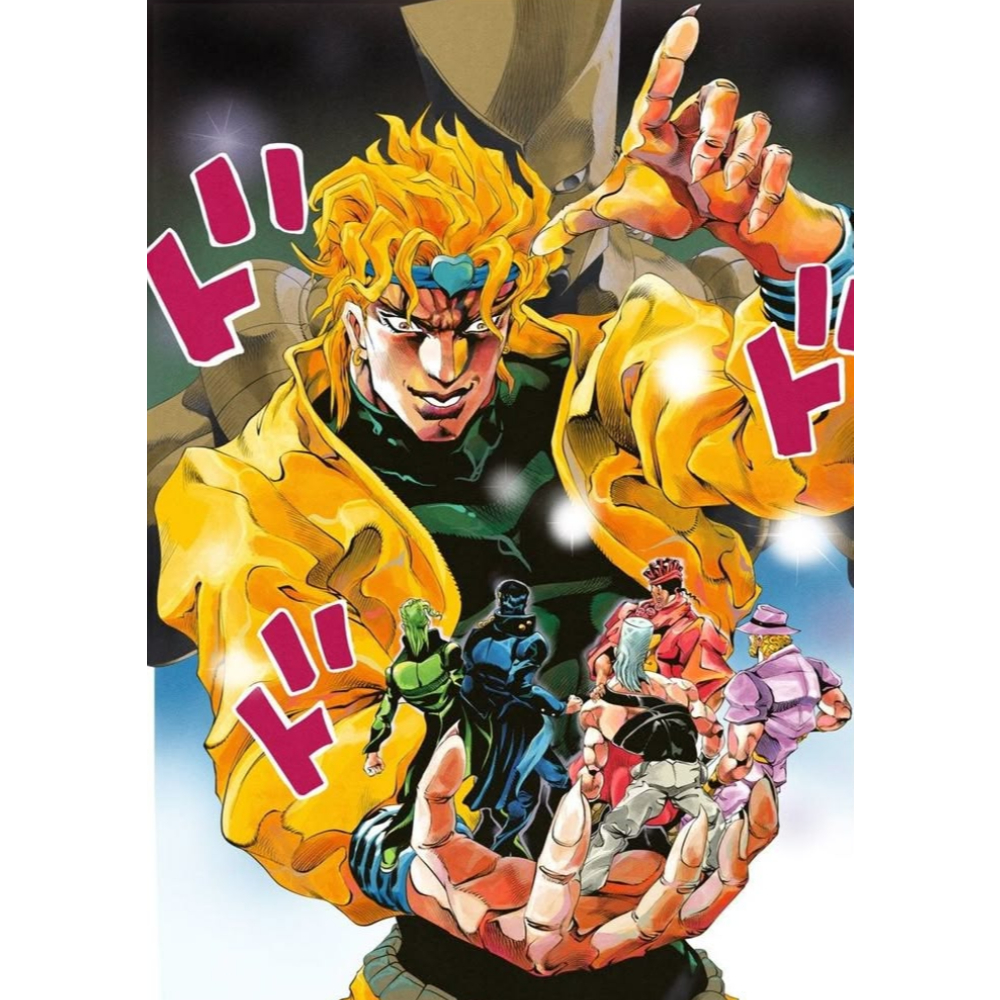 Clássico Anime JoJo Bizarre Adventure Poster A4 20x30 cm Retro