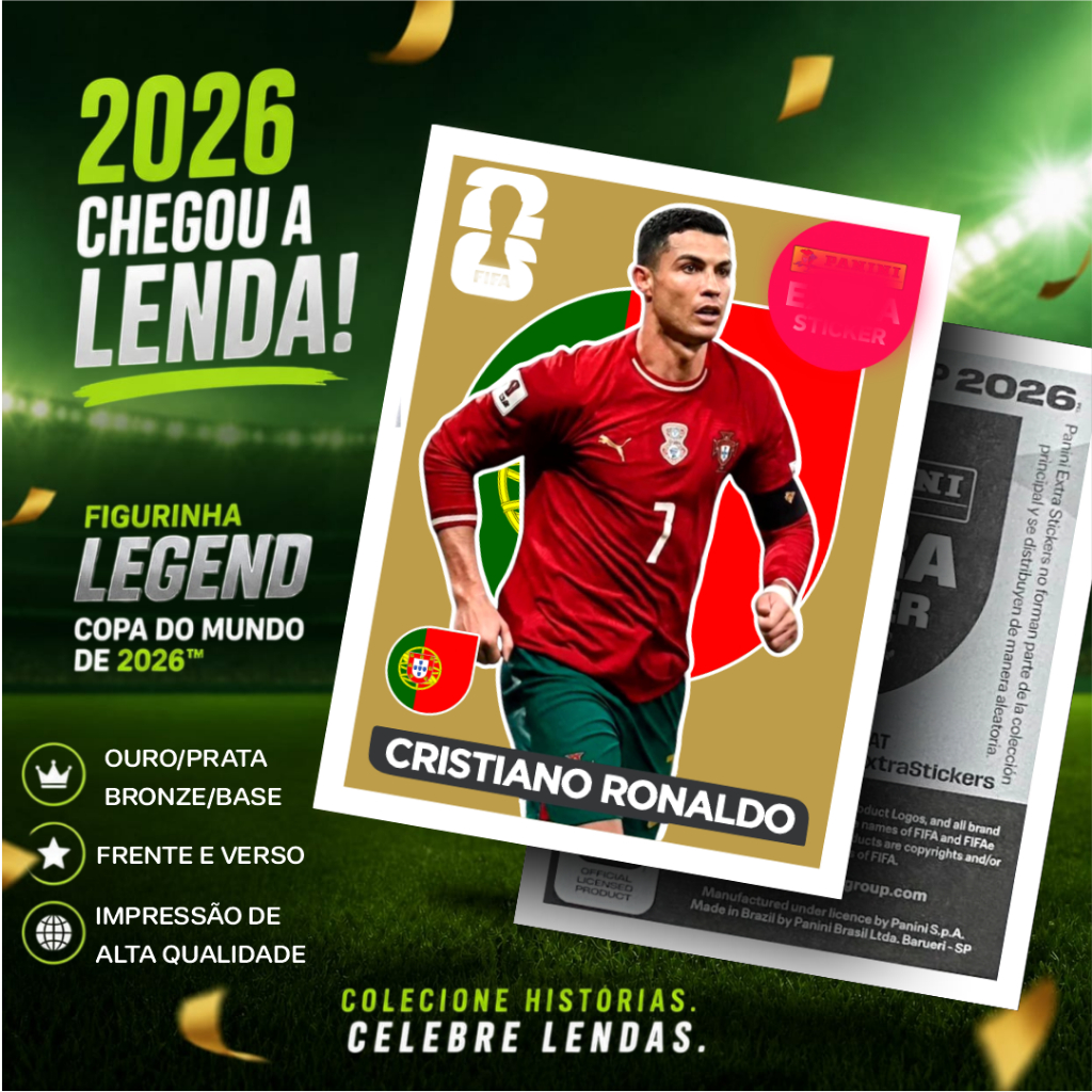 figurinha-legend-extra-sticker-vini-junior-cristiano-ronaldo-messi-copa