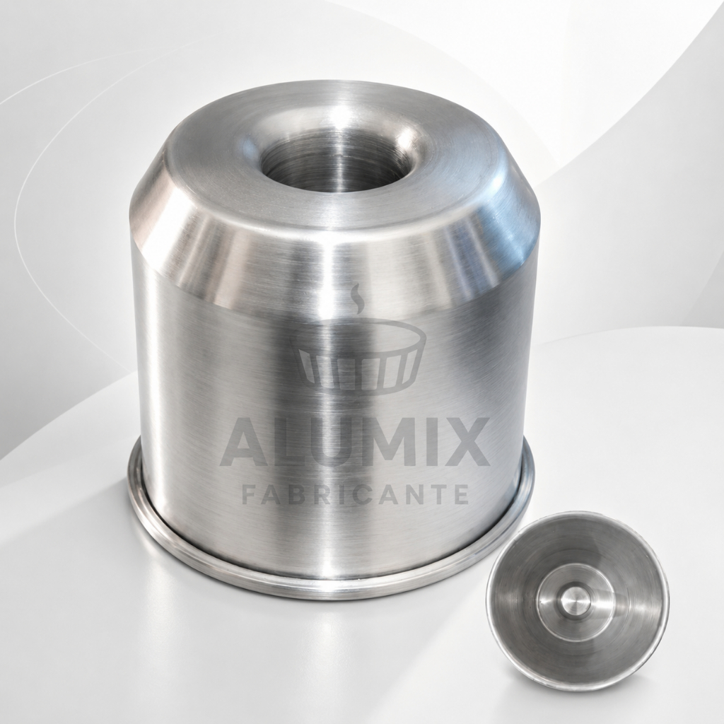 FORMA DE PANETONE COM FURO CENTRAL ALUMIX S/TAMPA – ALUMÍNIO