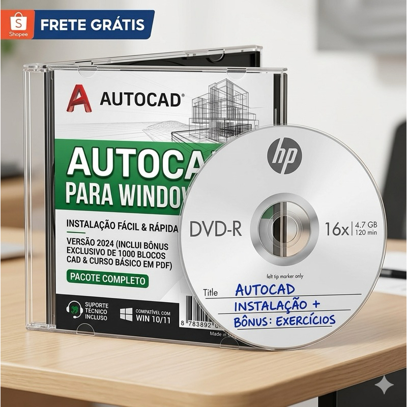 DVD Autocad 2022 Ativado ( Apenas instalar) | Shopee Brasil