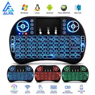 Mini Teclado Controle Usb Touchpad Smart Tv Pc Ps3- Iluminado